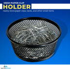 1InTheOffice Mesh Paper Clip Holder for Desk, Paperclip Holder, 2 Pack