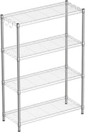 4-Shelf Adjustable Metal Shelf Wire Shelving Unit Storage Rack Display Shelf for Office,Kitchen,Bedroom,Bathroom,Laundry,Pantry Basement,Garage(Chrome,36" L x 14" W x 54" H)