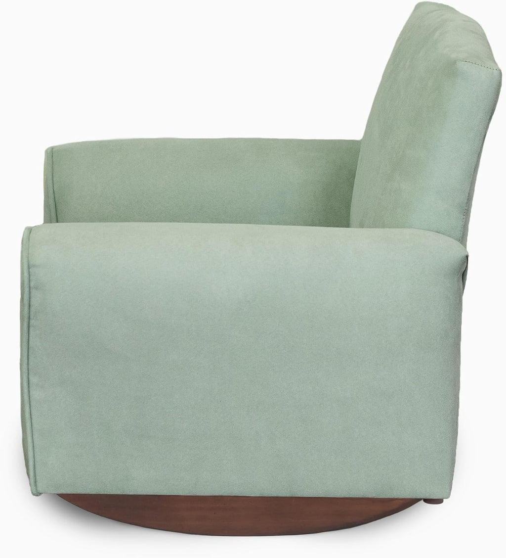 Toddler Personalized Armchair, Kids Upholstered Rocking Chair with Personalization, Toddler Chair with Personalized Name, Comfy Child Armchair, (Seafoam Green Suede, Rockers)