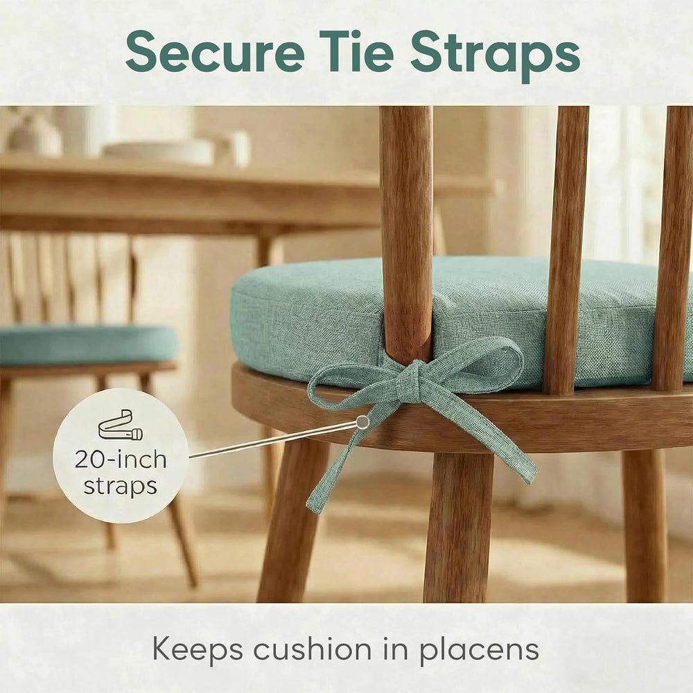 Mint Green Winsor Chair Cushions Seat Pads with Ties Set of 4