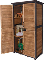 Aivituvin Outdoor Storage Shed with Floor - Strong Metal Frame, Adjustable Shelves, Ventilated Blinds - Ideal for Garden Tools Cabinets Waterproof - Best in Sheds & Outdoor Storage