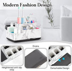 Toothbrush Holder,Bathroom Organizer Countertop, 5 Compartments Multifunctional Storage for Cosmetic, Makeup, Office Stationery Pencil,Toothpaste, Toothbrush,Ideal Gift for Home, Office