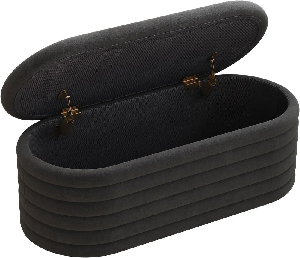 Modern Storage Bench, End of Bed Stool for Bedroom Living Room Entryway Closet