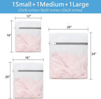 3-Pack Heavy-Duty Honeycomb Mesh Laundry Bags (L/M/S), Washing Bags for Delicates, Sweaters, Shoes, Backpacks, Bed Sheets - Garment Protector