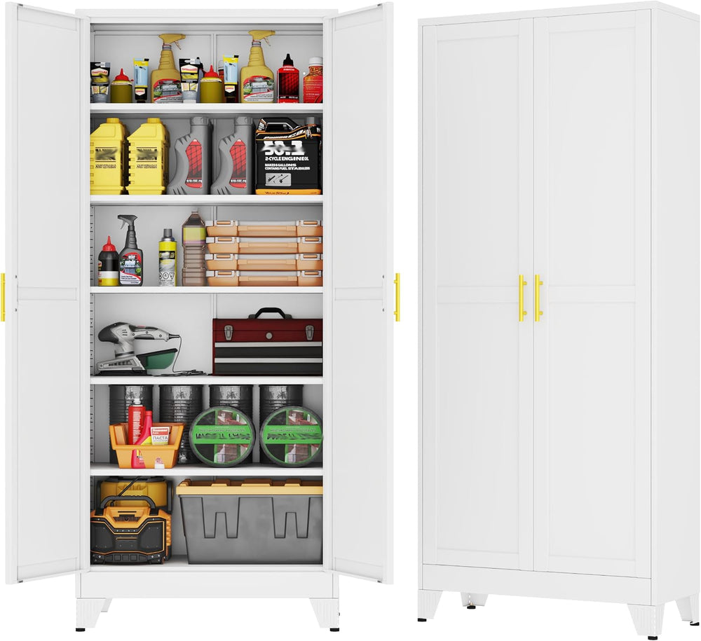 GAIOUS 75''Tall Metal Garage Storage Cabinet,File Cabinet with Door a...