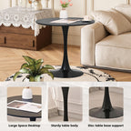 24" Small Round Kitchen Table Set for 2 with Velvet Upholstered Chairs | 3-piece compact dining set with round table, soft upholstered chairs, space-saving design for apartments
