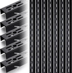 12 Pcs 47.5 Inches Shelf Rails Bracket Track Upright Closet System Hardware Adjustable Wall Standard Shelf Standards for Pantries, Linen Closets, Laundry Rooms, Utility Rooms (Black)