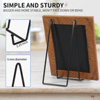Decolore 5 Pack 10.3 Inch Black Plate Stands Picture Easels for Display Large Book Stands for Picture, Decorative Plate, Book, Frame, Tabletop Poster