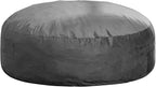 Hobestluk 6FT Bean Bag Chair Bean Bag Chairs for Adults Giant Bean Chairs with Velvet Cover, Memory Foam BeanBag Chair Fluffy BeanBag Chairs for Living Room, Bedroom- Grey (70" x 70" x 15")