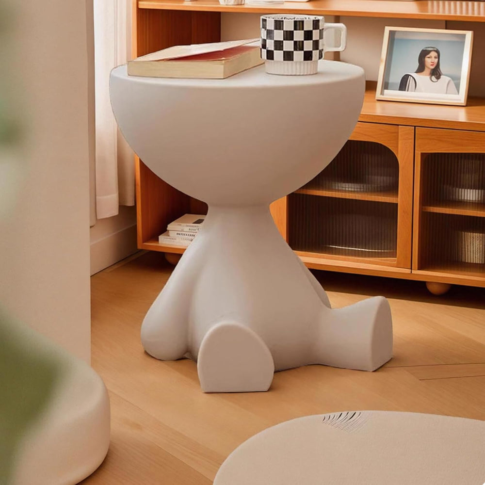 Circle Side Table, Round Modern End Table, Waterproof & Durable, Small Co...