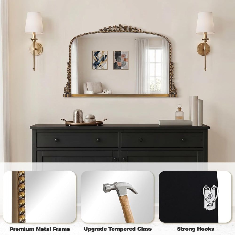 36"X23" Vintage Gold Mirror