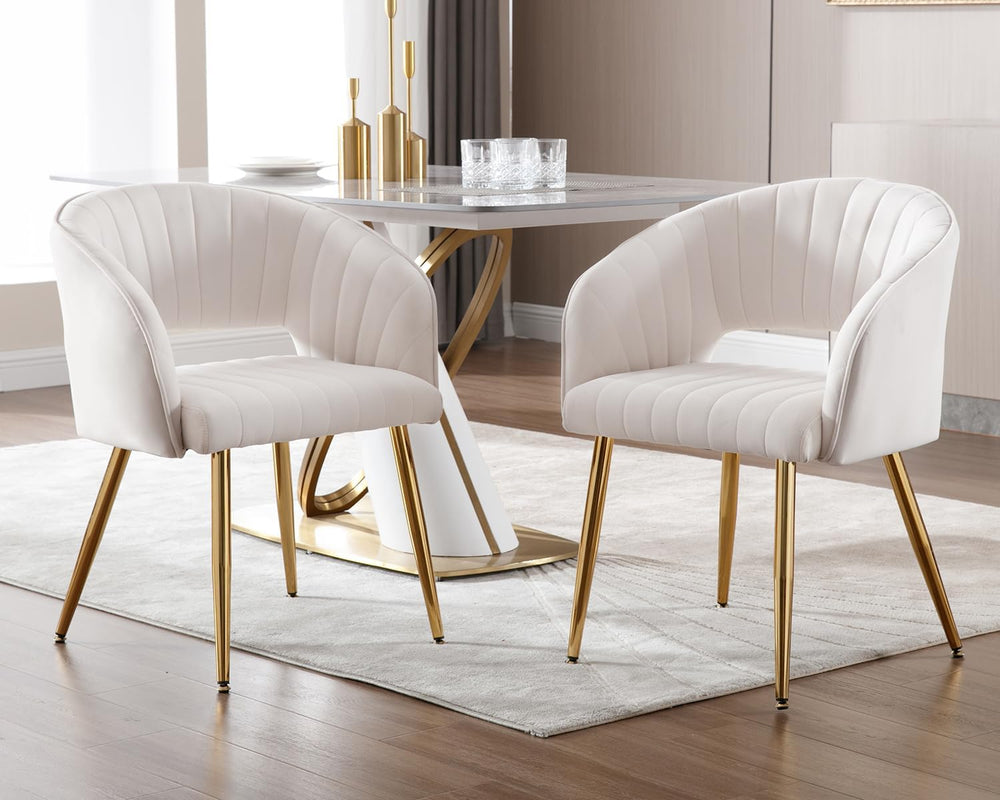 KCC Modern Velvet Desk Chair Accent Armchair Upholstered Tufted Chairs Dining...