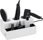 J JACKCUBE DESIGN Hair Tool Organizer Dryer Holder Hair Styling Accessories Organizer Bathroom Storage Countertop with 3 Holes(White) – MK154D