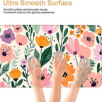 Large Mouse Pad, Floral Garden Desk Mat, Extended Gaming Mouse Pad with Non-Slip Rubber Base, Thick 3mm Smooth Surface Keyboard Mat for Office & Home,35.5 x 15.8 in