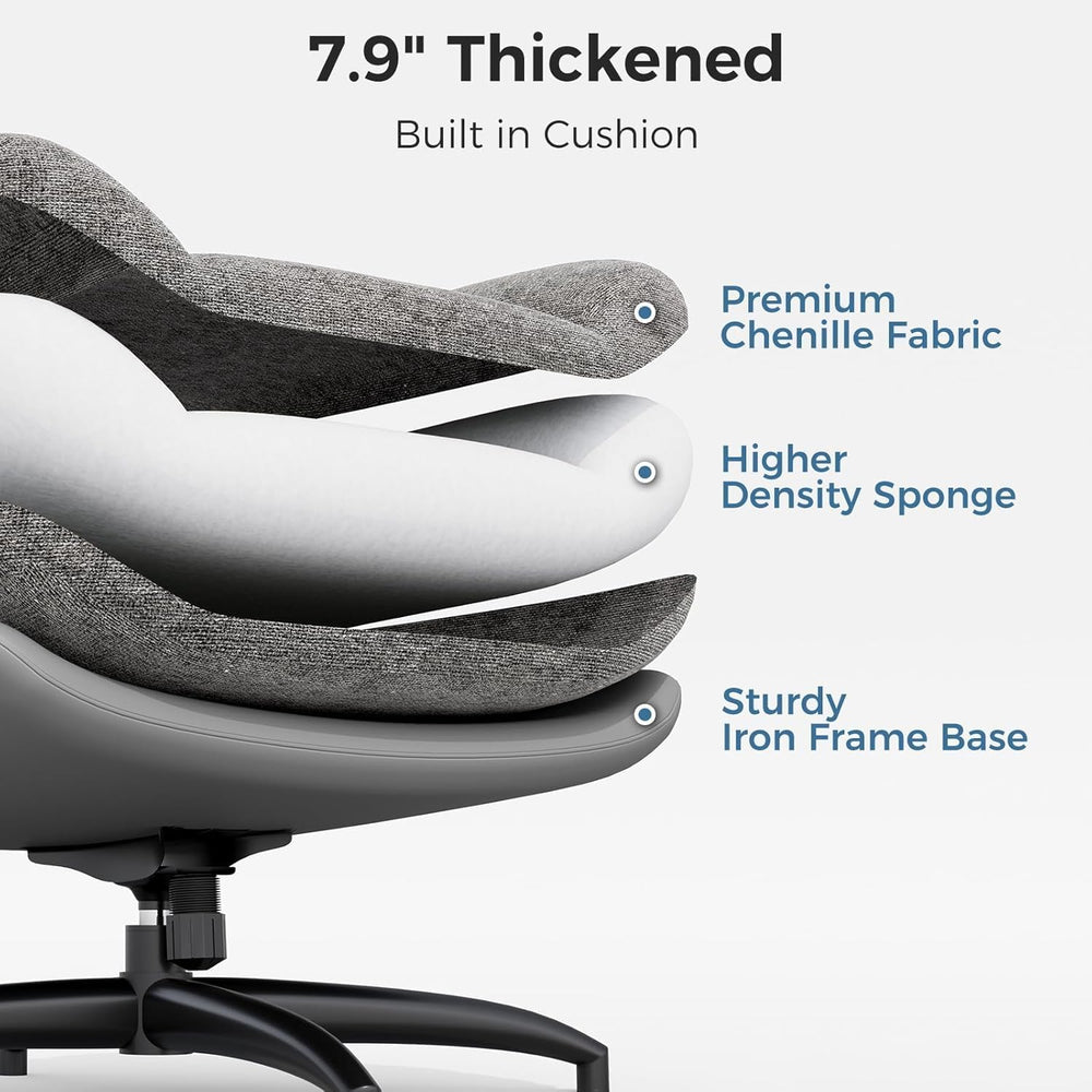 K Knowbody Swivel Accent Chair with Ottoman, 400lbs Capacity & Easy Assem...