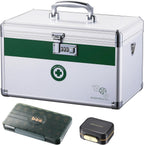 Medication Lock Box with Combination Lock 14x8.5x8.5 Inches [Large], Medication Security Lock Box, Medical Box Organizer