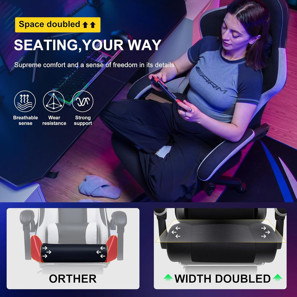 GTPLAYER Gaming Chair, Computer Office Chair with Pocket Spring Cushion, Link...