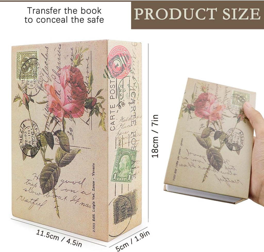 Book Safe with Keys,Fake Dictionary Book Safe Secret Book Shaped Storage Box Security Book Case Diversion Book Safe Book Hidden Container for Jewelry Document