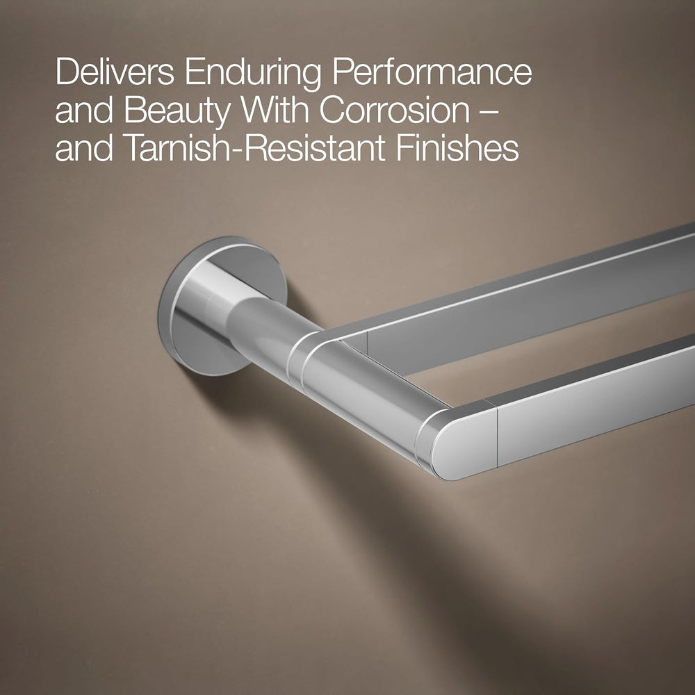 Kohler 73144-CP Composed® 24" Double Towel bar, Polished Chrome