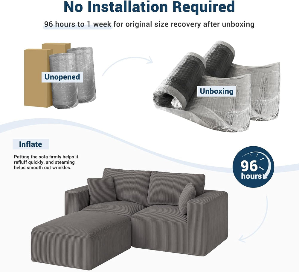 Modular Sleeper Sofa Couch Modern Sectional Couches for Living Room - 79&quot...