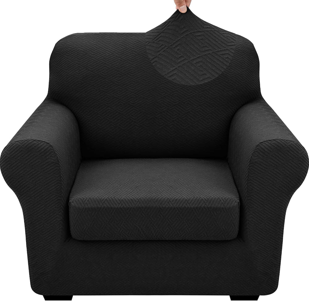 XINEAGE 2-Piece Stretch Armchair Sofa Cover, Washable Couch Covers for Dog