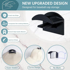 luckin smile Hat Organizer for Baseball Caps - Holds Up to 30 Caps, Includes 4 Hat Hooks, Closet Stackable Hat Box with Cardboard, Sturdy & Durable Dustproof Baseball Cap Organizer