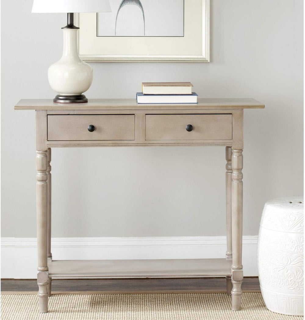 SAFAVIEH Rosemary Wood Console Entryway Table, 37.8" Dark Cherry AMH5705D