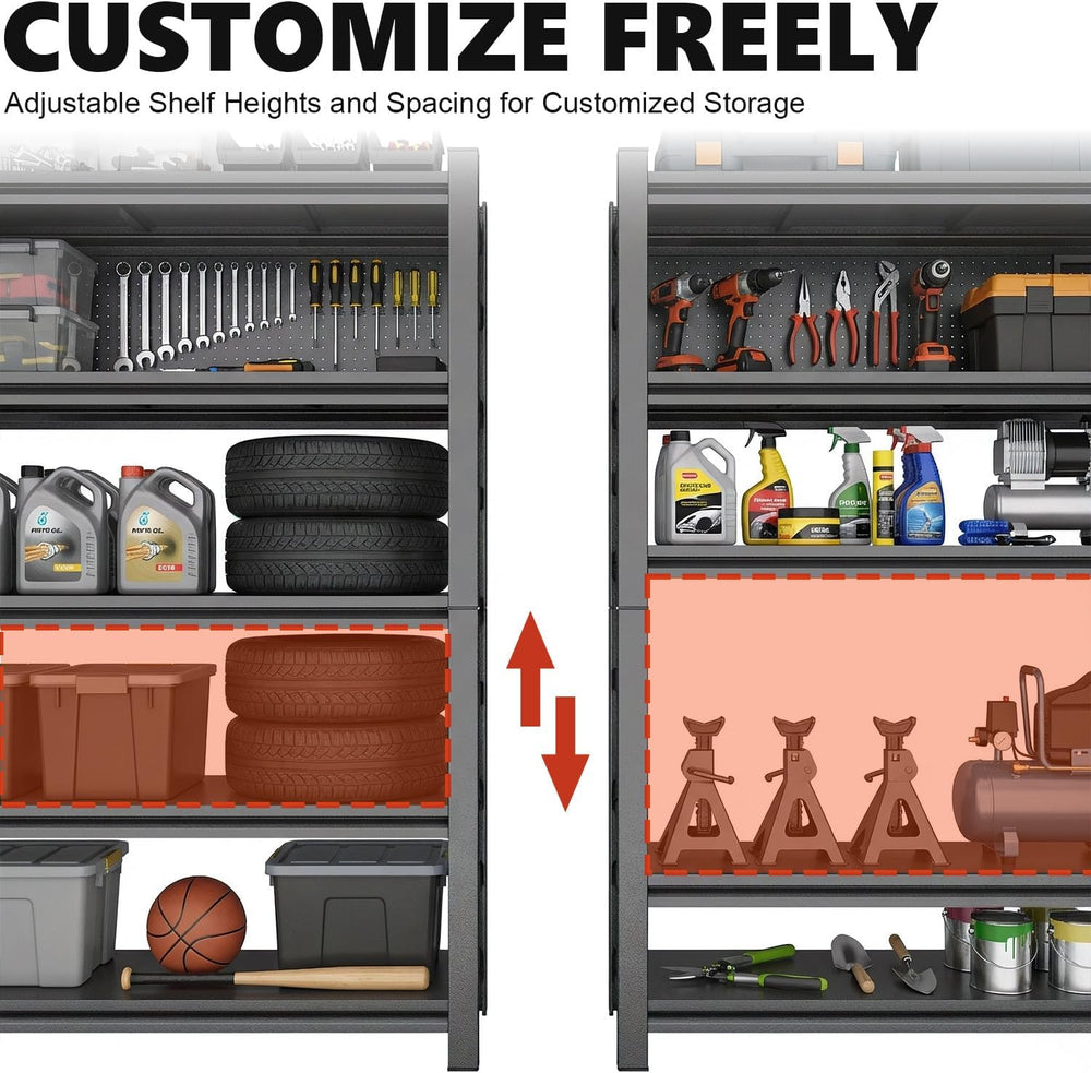 4-Tier Corner Shelf, Corner Bookshelf, Industrial Metal Storage Shelving Unit...