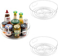 Guzon 3 Pack Lazy Susan Turntable, 11.5" Rotating Organizer with Handles | Pantry Organizers and Storage, Clear BPA-Free Spice Rack for Cabinet, Kitchen, Refrigerator, Table Top, Pantry, Countertop