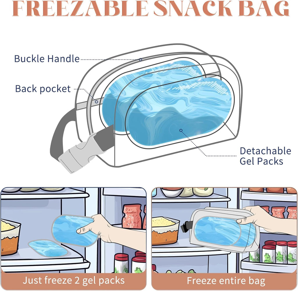 Cerbonny Small Cooler Bag Freezable Lunch Bag for Work School Travel, Leak-proof, Insulated, Khaki Checkerboard, 3.5L, 9.8x5.5x4 inch