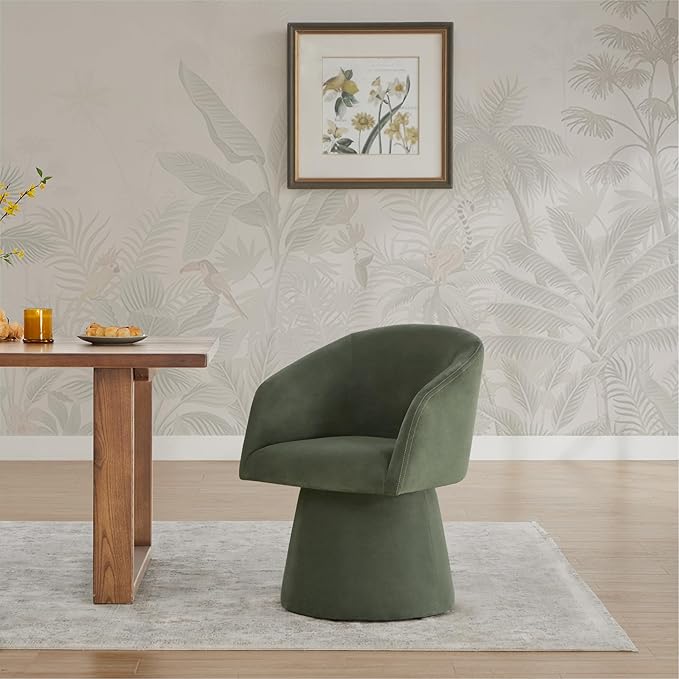 Swivel Dining Chairs Set of 1, Upholstered Mid Century Modern Deskchair with ...