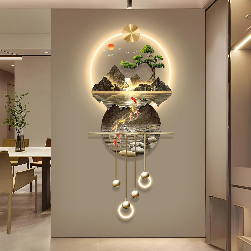 LED Light Decor Wall Art, 3D Art Wall Decor with Light, Decors Walls Sculptur...