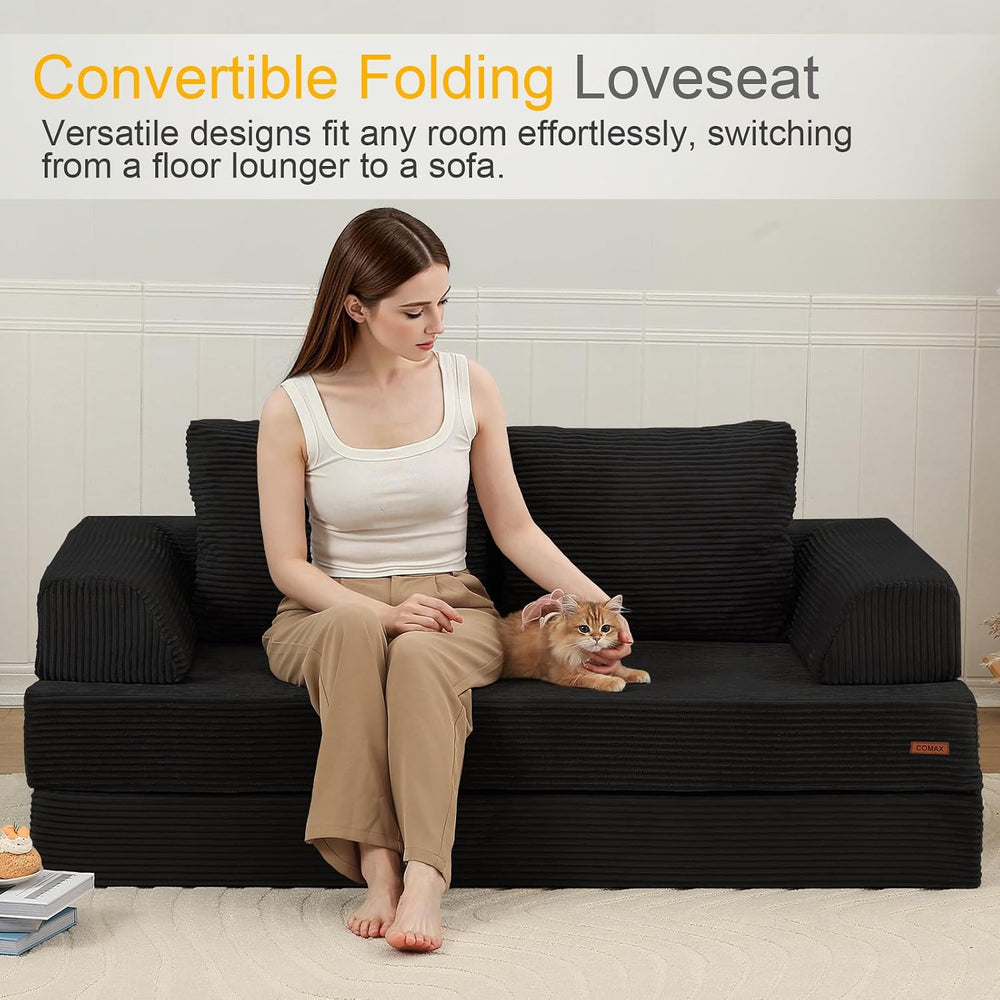 COMAX Futon Sofa Bed, Convertible Sofa Bed, Folding Couches | Low-Profile Cou...