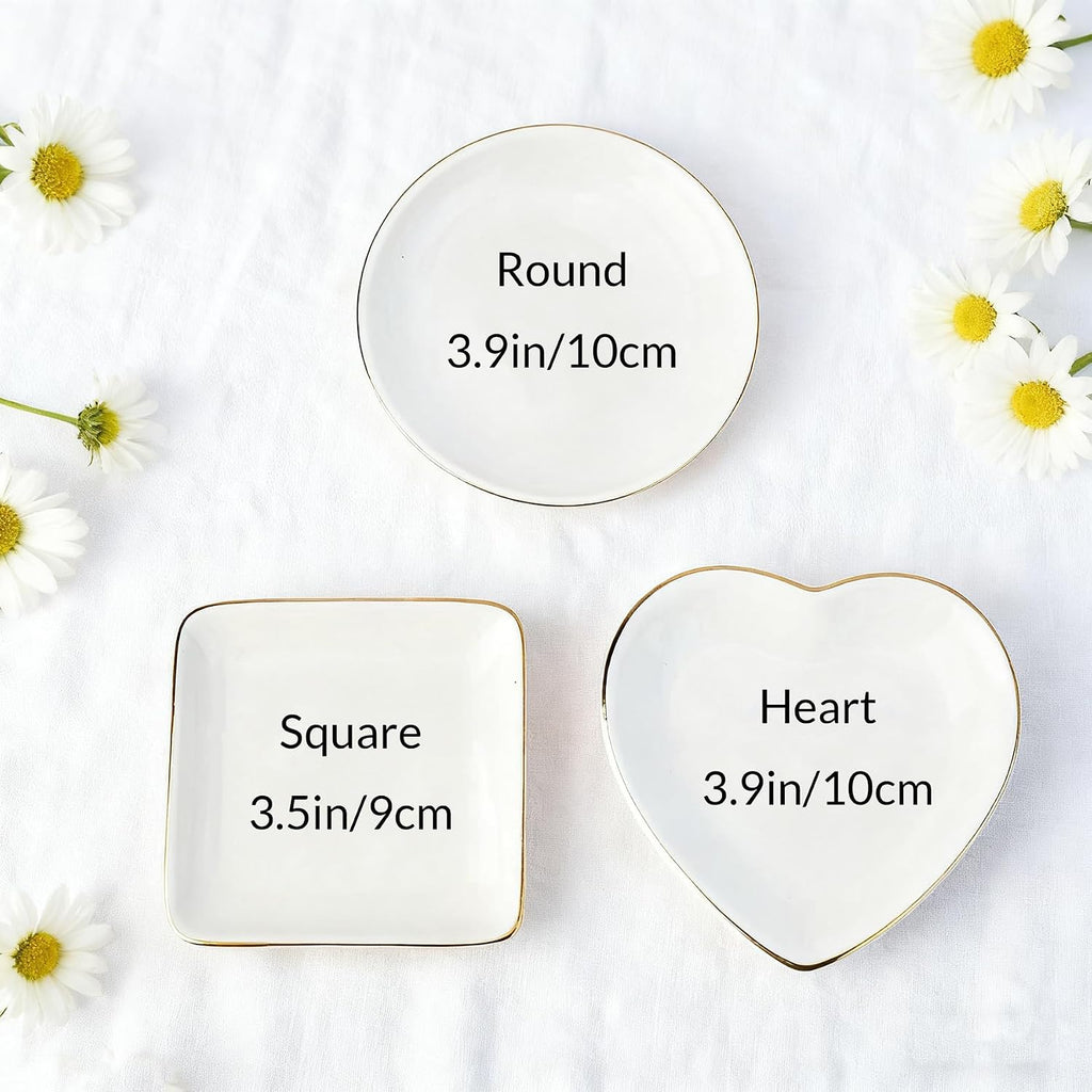 Personalized Birth Flower Jewelry Dish, Custom Floral Name Ring Dish, Trinket Tray for Women Bridesmaid Friends Gift for Birthday, Mother’s Day, Wedding