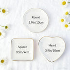 Personalized Birth Flower Jewelry Dish, Custom Floral Name Ring Dish, Trinket Tray for Women Bridesmaid Friends Gift for Birthday, Mother’s Day, Wedding
