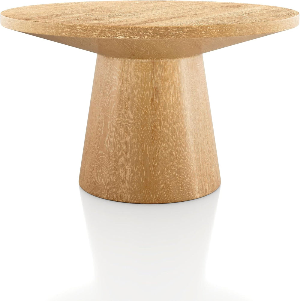 Furniture of America Lestara Modern Solid Wood 3-Piece Brown Round Coffee Tab...