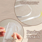 Hair Brush Holder, Hair Brush Organizer with 3 Holes, Wall Mounted Transparent Storage Holder, No Drilling, for Combs, Curling Irons, Flat Irons