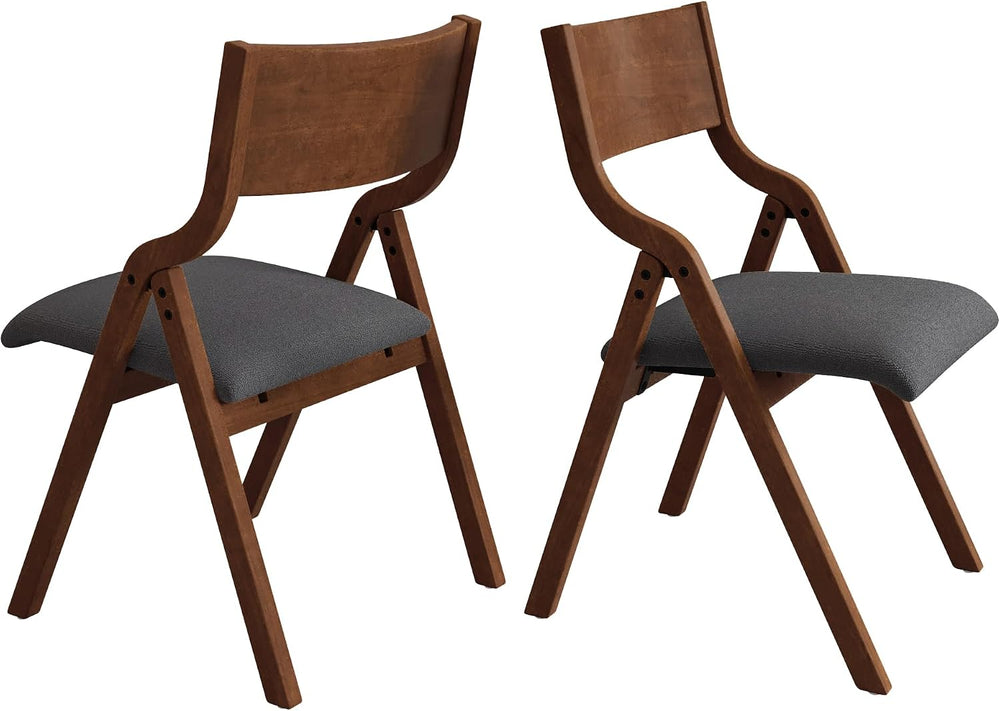 Folding Upholstered Dining Chairs 2-Piece Set,Ready to go | Upholstered with ...