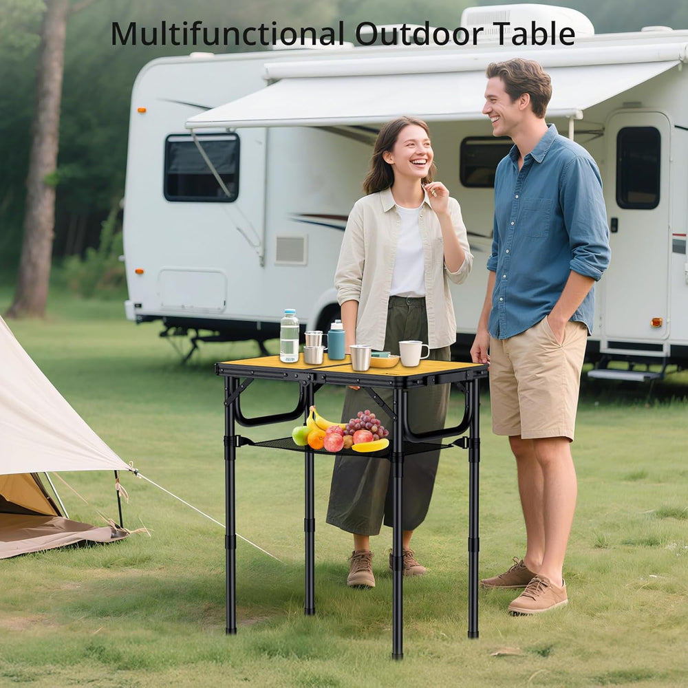 Anbte 2ft Camping Table Foldable, 24" x 16" Small Folding Table Por...