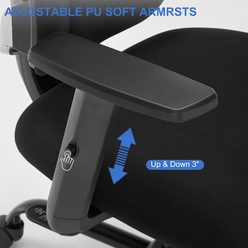Mesh Executive Home Office Chair with Lumbar Support Adjustable Height Arms |...