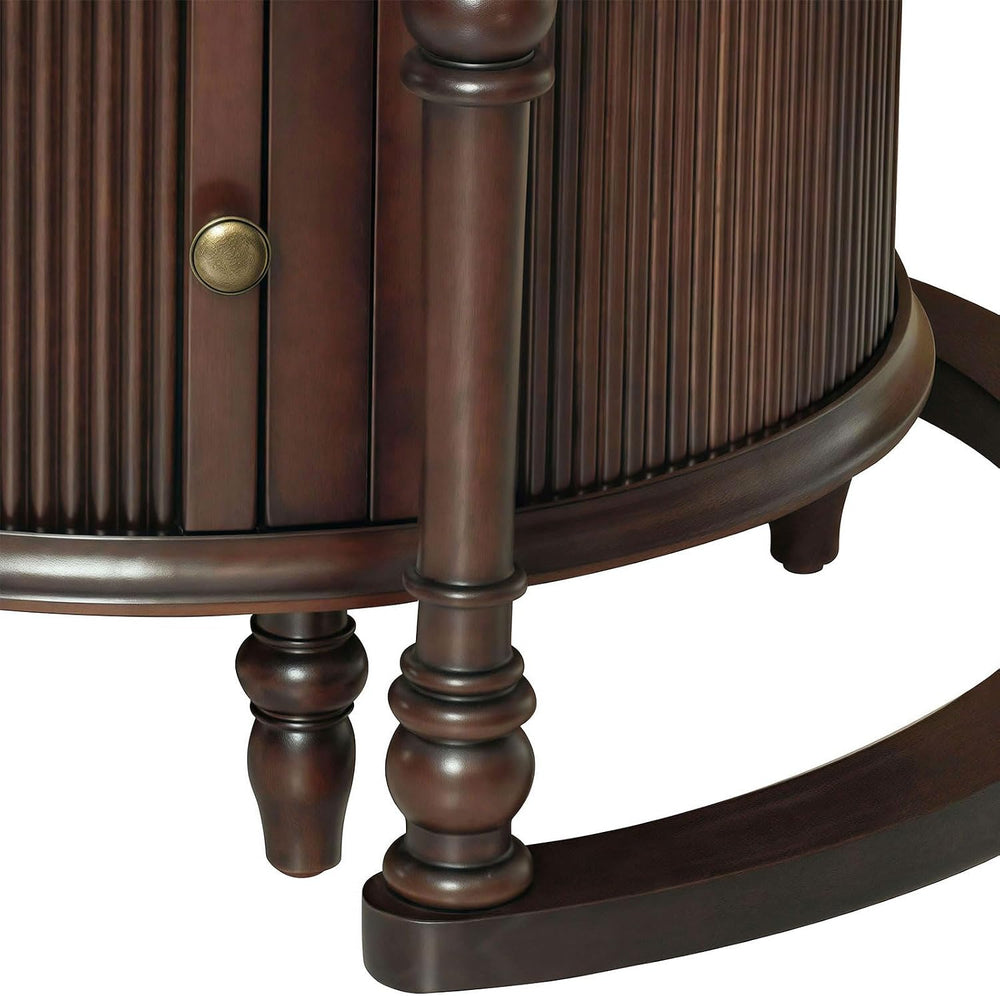 31.5'' Nesting Coffee Table Set of 2, Solid Wood Round Nesting Coffee...
