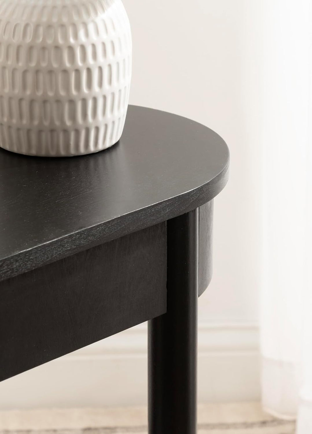Kate and Laurel Koji Modern Tiered Rectangular Side Table; 22 x 12 x 24; Blac...