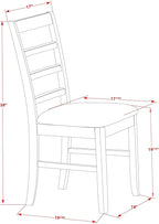 East West Furniture CAPF5-CAP-C 5 Piece Dining Room Furniture Set Includes a Rectangle Kitchen Table and 4 Linen Fabric Upholstered Dining Chairs, 36x60 Inch, Cappuccino