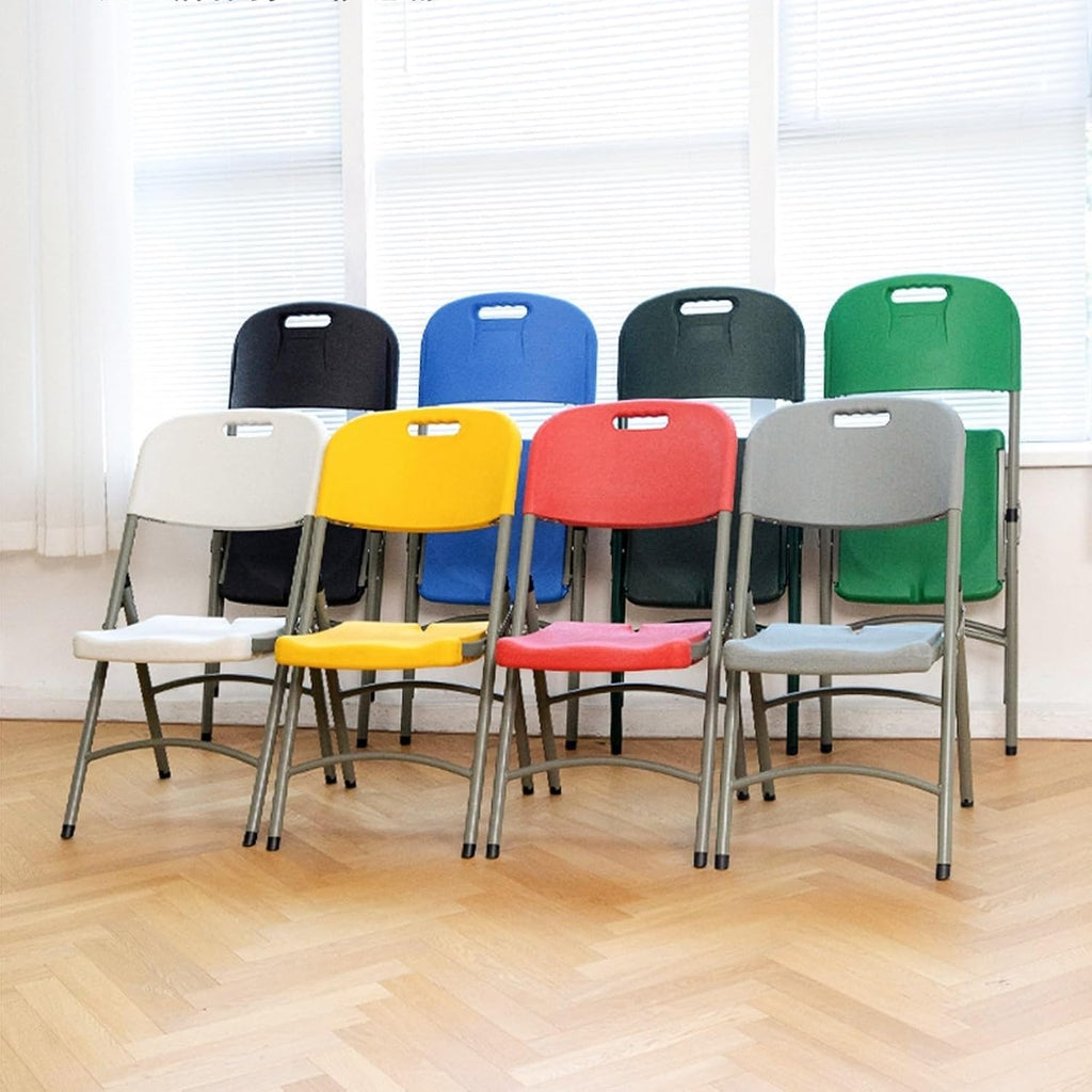 Folding Chair 4 Pack, Plastic Panel Folding Sturdy Metal Foldable, Outdoor and Indoor, for Home, Office,