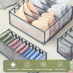 TOOVREN Socks Organizer 2 Pack, sock drawer organizer, sock drawer organizer divider, Cabinet Closet Organizers and Storage, Mesh Foldable Compartment Boxes for Storing Socks, Underwear, Ties, Panties
