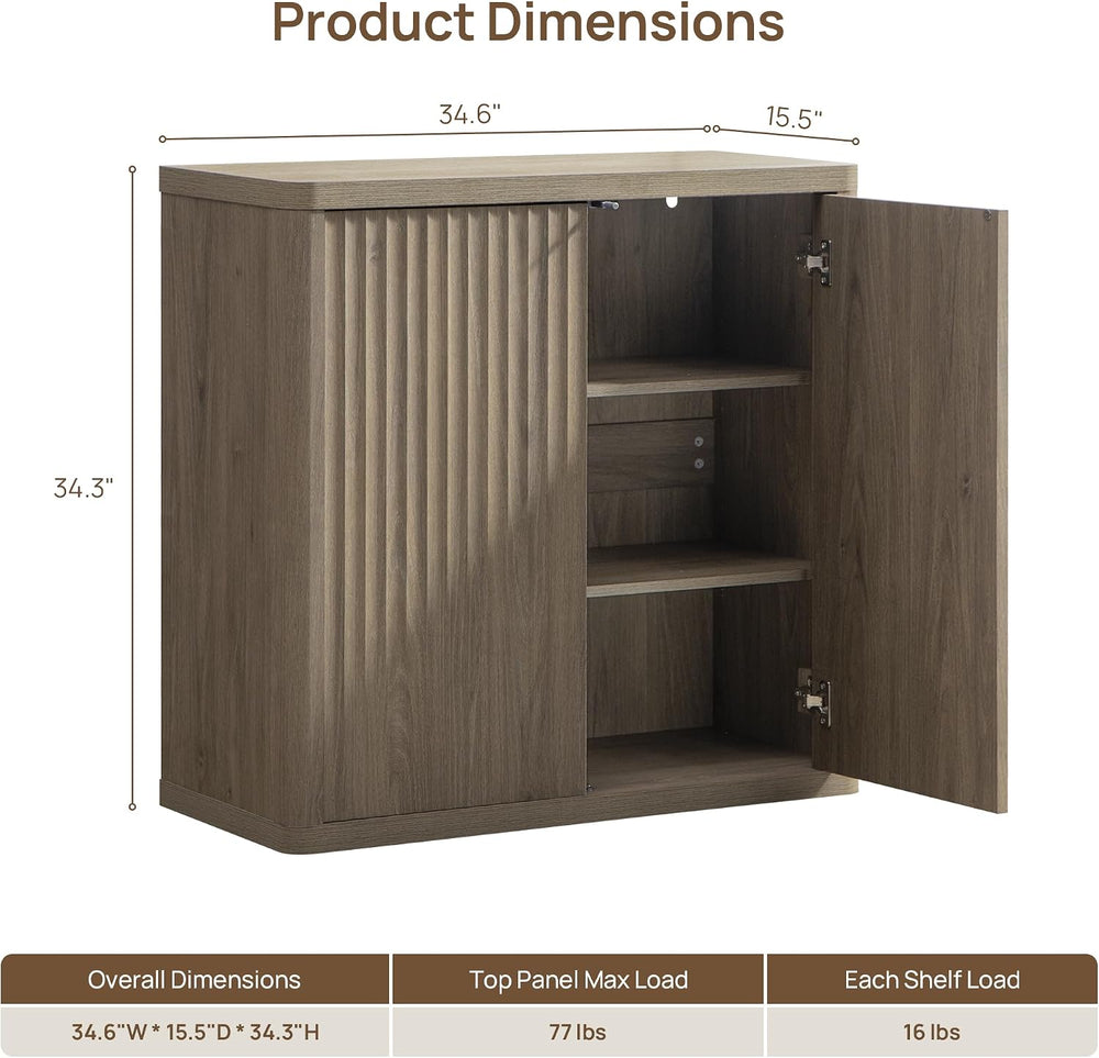 SICOTAS Buffet Cabinet with Storage 138.4" Sideboard Accent Modern Crede...