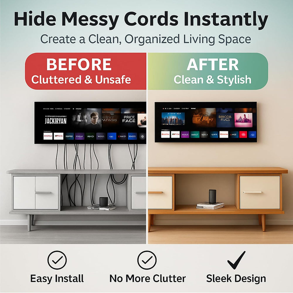in-Wall Cable Management kit, Cord Hiding for Wall, Hide TV Wires When Mounti...