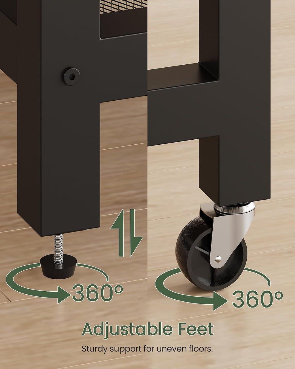 CHOEZON Kitchen Island with Power Outlet, Kitchen Island Table with Folding T...