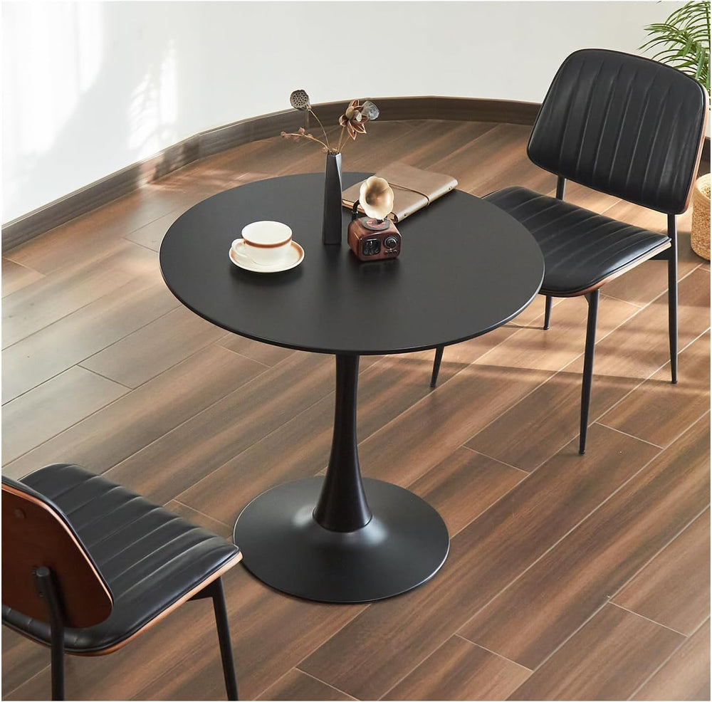 Round Dining Table, 24" Circle Tulip Table with Thickened Tabletop &...