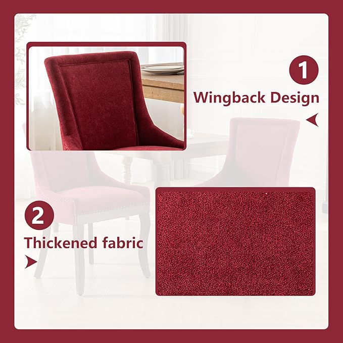 Modern Dining Chairs Set of 6, High Back Dining Chairs Side Chairs with Solid...